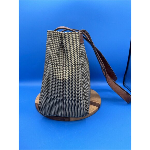 Vintage 80s Polo Ralph Lauren Tote Purse Leather Shoulder Bag Coated Shopper 90s - Picture 3 of 9